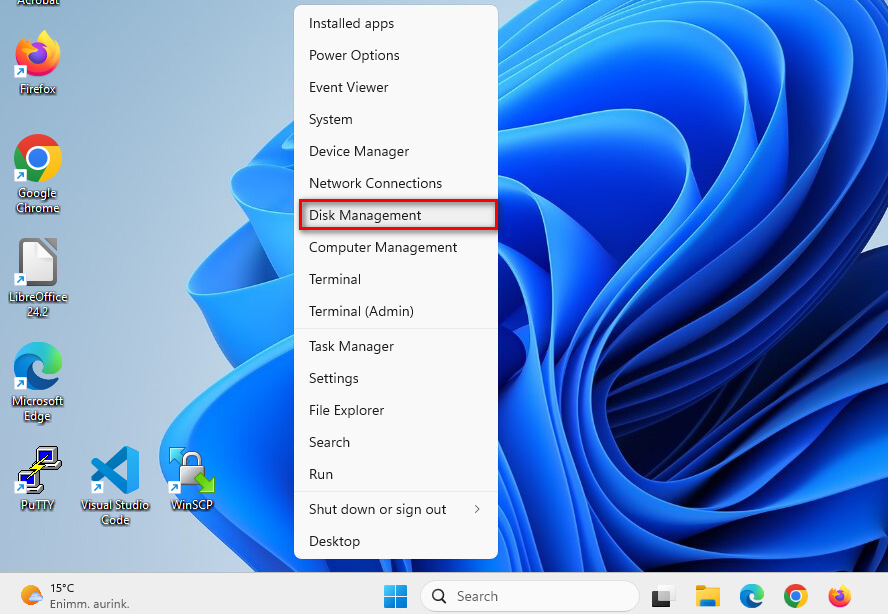 Disk management tool