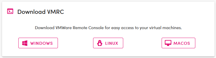 Download links for VMRC client