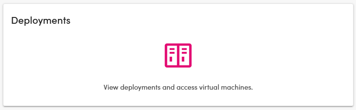 VLE front page deployments button